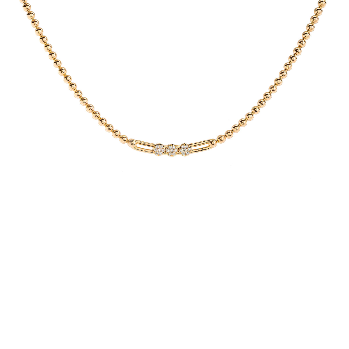 Hulchi Belluni 18K Yellow Gold Diamond Necklace