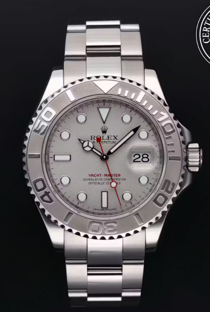 Pre-Owned Rolex Yachtmaster Platinum Bezel Automatic Watch