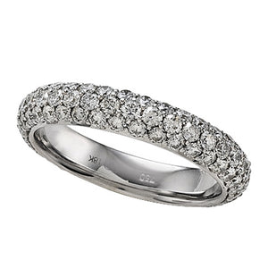 Platinum 3-Row Pave Eternity Band