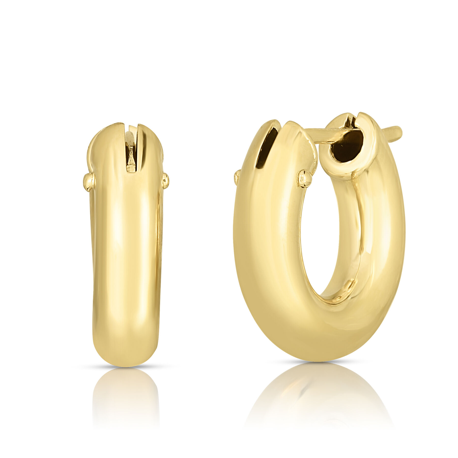 Roberto Coin 18K Yellow Gold Small Rounded Hoop Earrings