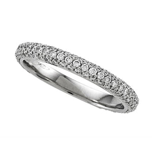 Platinum Eternity Pave Diamond Band 2128