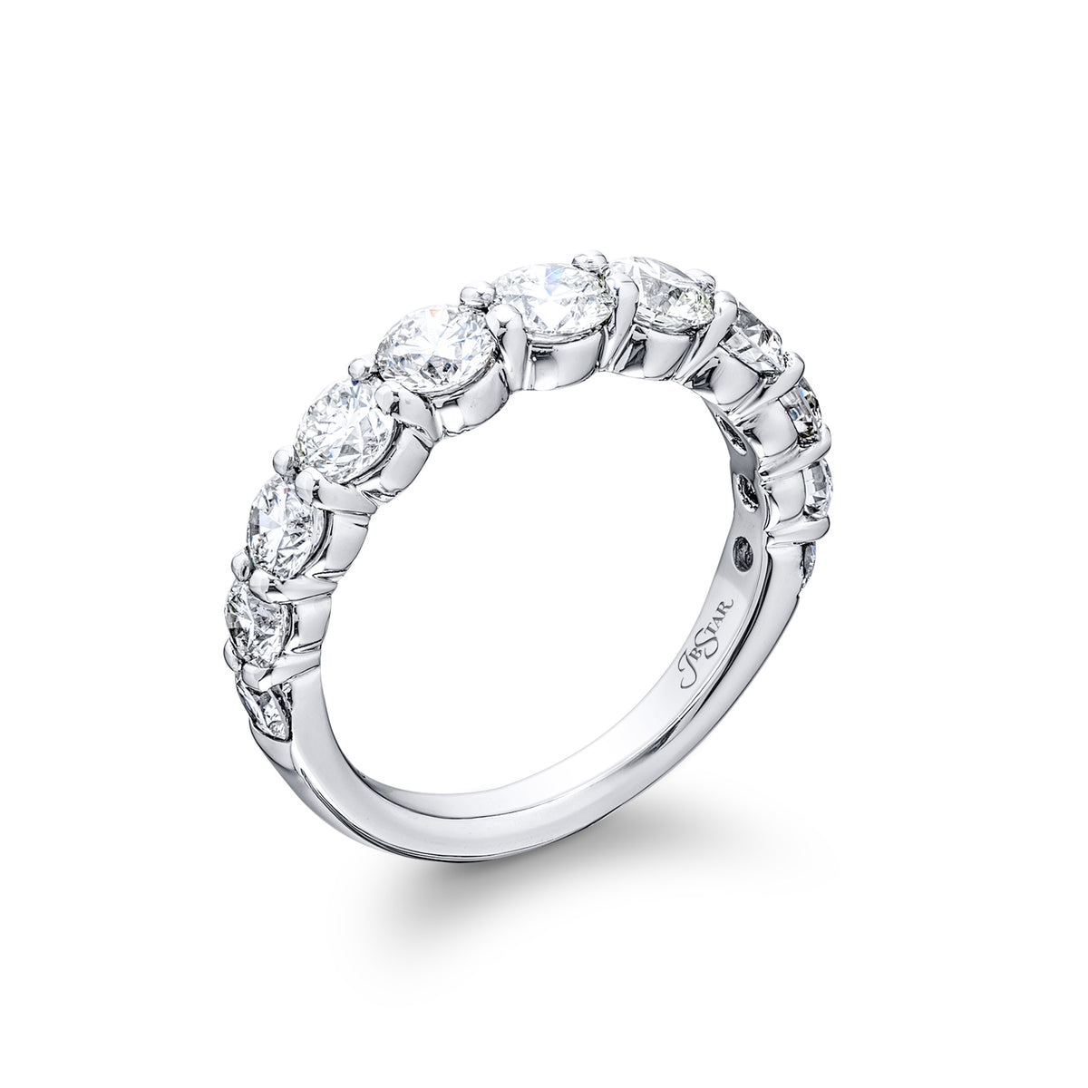 JB Star 11-Stone Round Shared Prong Diamond Band - NAGI