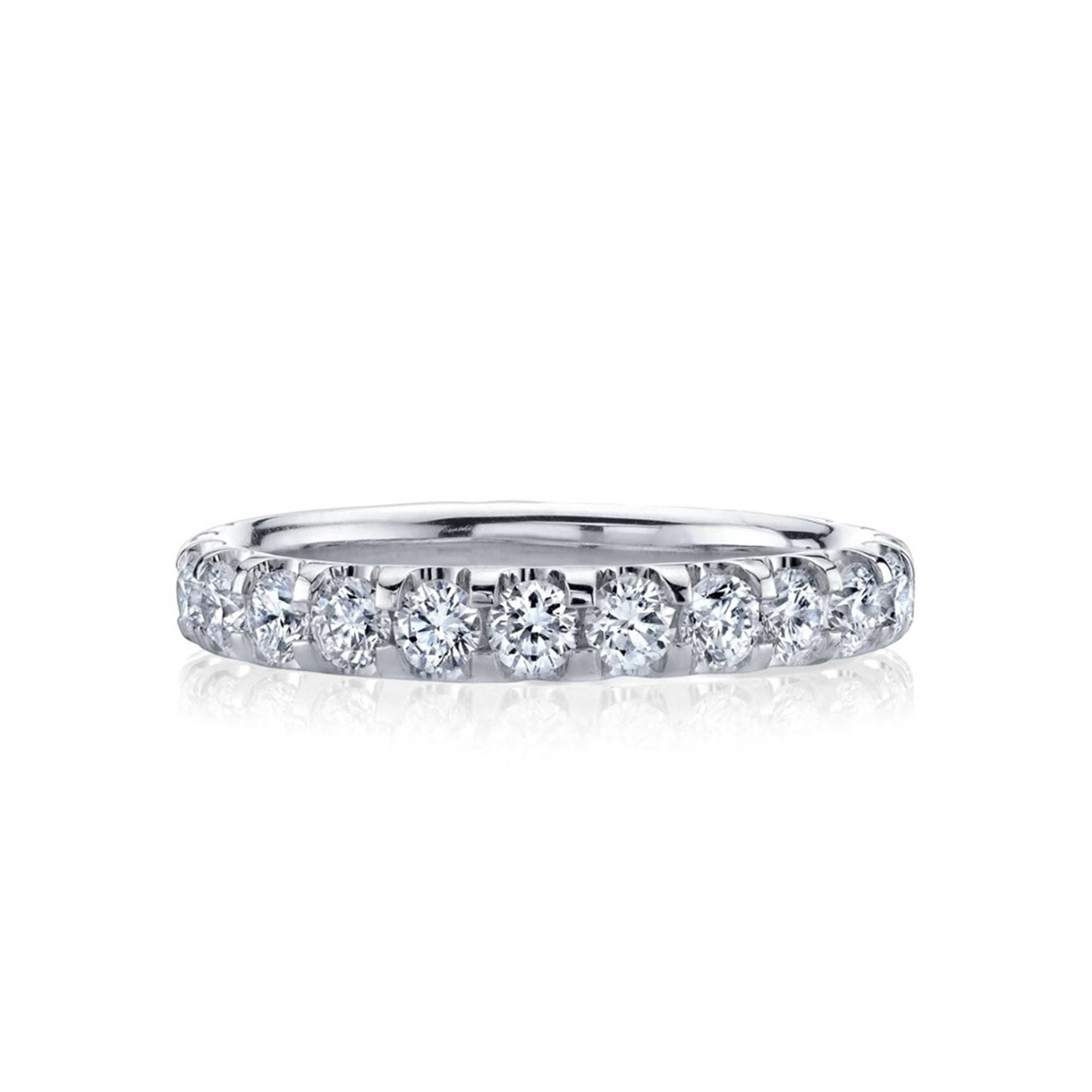 18K White Gold Round Diamond Eternity Band