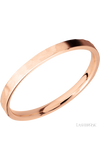 2 mm wide Flat 14K Rose Gold band.