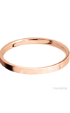 2 mm wide Flat 14K Rose Gold band.