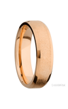 6 mm wide Beveled 14K Rose Gold band.