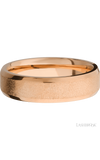 6 mm wide Beveled 14K Rose Gold band.