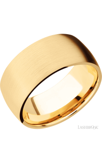 10 mm wide Domed 14K Yellow Gold band.