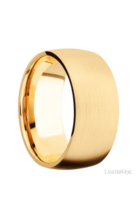 10 mm wide Domed 14K Yellow Gold band.