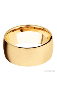 10 mm wide Domed 14K Yellow Gold band.