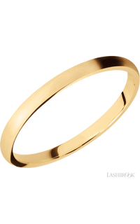2 mm wide Domed 14K Yellow Gold band.