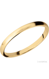 2 mm wide Domed 14K Yellow Gold band.