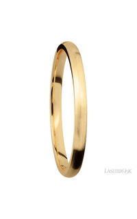2 mm wide Domed 14K Yellow Gold band.