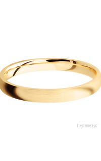 3 mm wide Domed 14K Yellow Gold band.