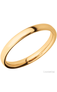3 mm wide Ultra Comfort (our most comfortable profile) 14K Yellow Gold band.