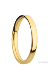 3 mm wide Ultra Comfort (our most comfortable profile) 14K Yellow Gold band.