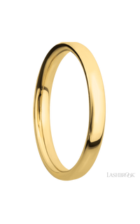 3 mm wide Ultra Comfort (our most comfortable profile) 14K Yellow Gold band.