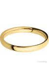 3 mm wide Ultra Comfort (our most comfortable profile) 14K Yellow Gold band.