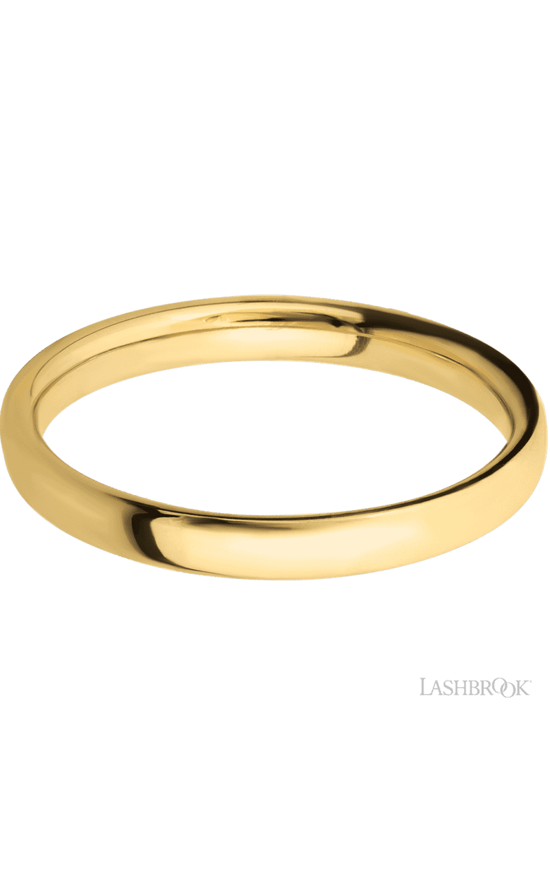3 mm wide Ultra Comfort (our most comfortable profile) 14K Yellow Gold band.