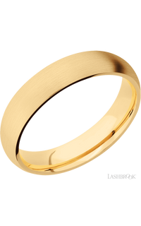 5 mm wide Domed 14K Yellow Gold band.