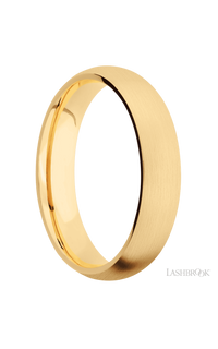 5 mm wide Domed 14K Yellow Gold band.