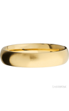 5 mm wide Domed 14K Yellow Gold band.