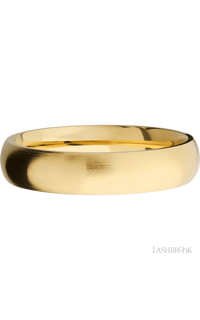 5 mm wide Domed 14K Yellow Gold band.