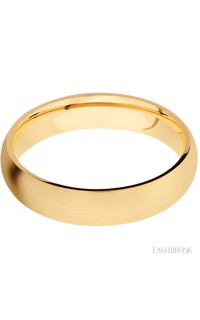 5 mm wide Domed 14K Yellow Gold band.