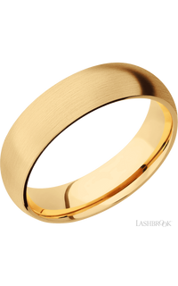 6 mm wide Domed 14K Yellow Gold band.
