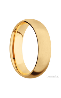 6 mm wide Domed 14K Yellow Gold band.