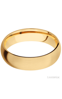 6 mm wide Domed 14K Yellow Gold band.