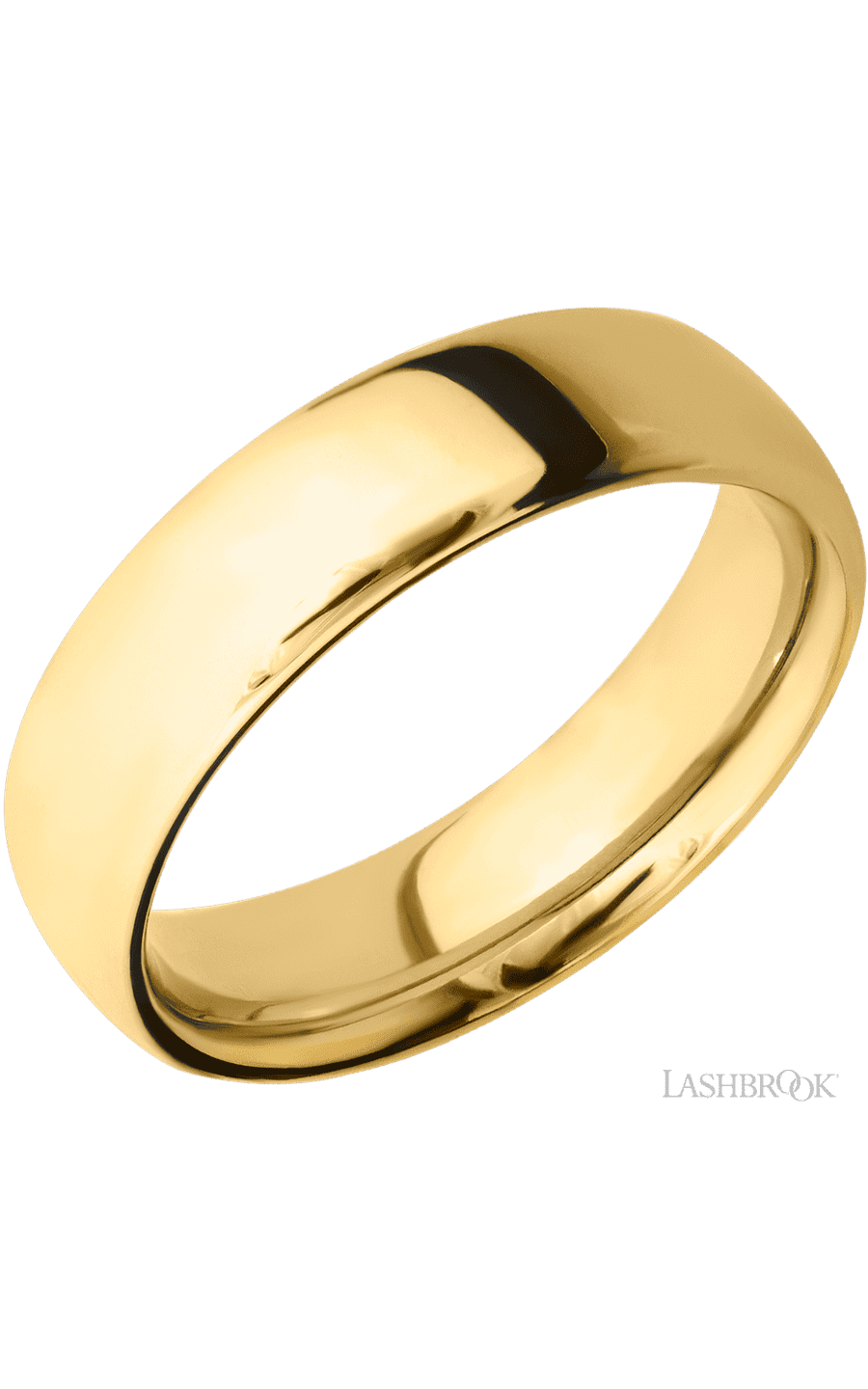 6 mm wide Ultra Comfort (our most comfortable profile) 14K Yellow Gold band.