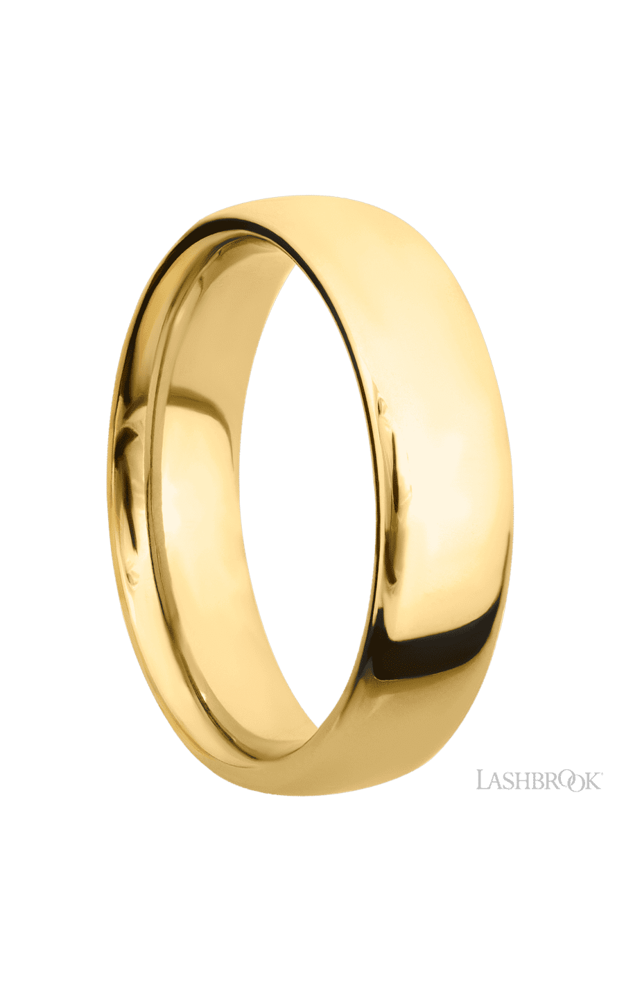 6 mm wide Ultra Comfort (our most comfortable profile) 14K Yellow Gold band.