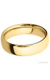 6 mm wide Ultra Comfort (our most comfortable profile) 14K Yellow Gold band.
