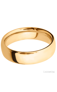 6 mm wide Ultra Comfort (our most comfortable profile) 14K Yellow Gold band. - NAGI