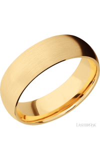 7 mm wide Domed 14K Yellow Gold band.
