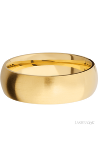 7 mm wide Domed 14K Yellow Gold band.