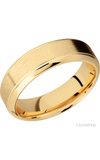 7 mm wide High Bevel Milgrain 14K Yellow Gold band.