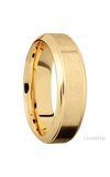 7 mm wide High Bevel Milgrain 14K Yellow Gold band.