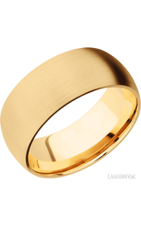 9 mm wide Domed 14K Yellow Gold band.