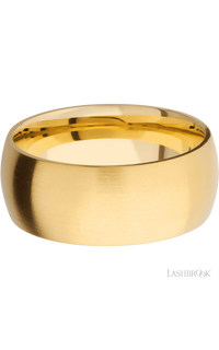 9 mm wide Domed 14K Yellow Gold band.