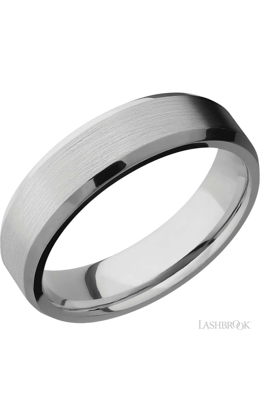 6 mm wide Beveled Titanium band. - NAGI