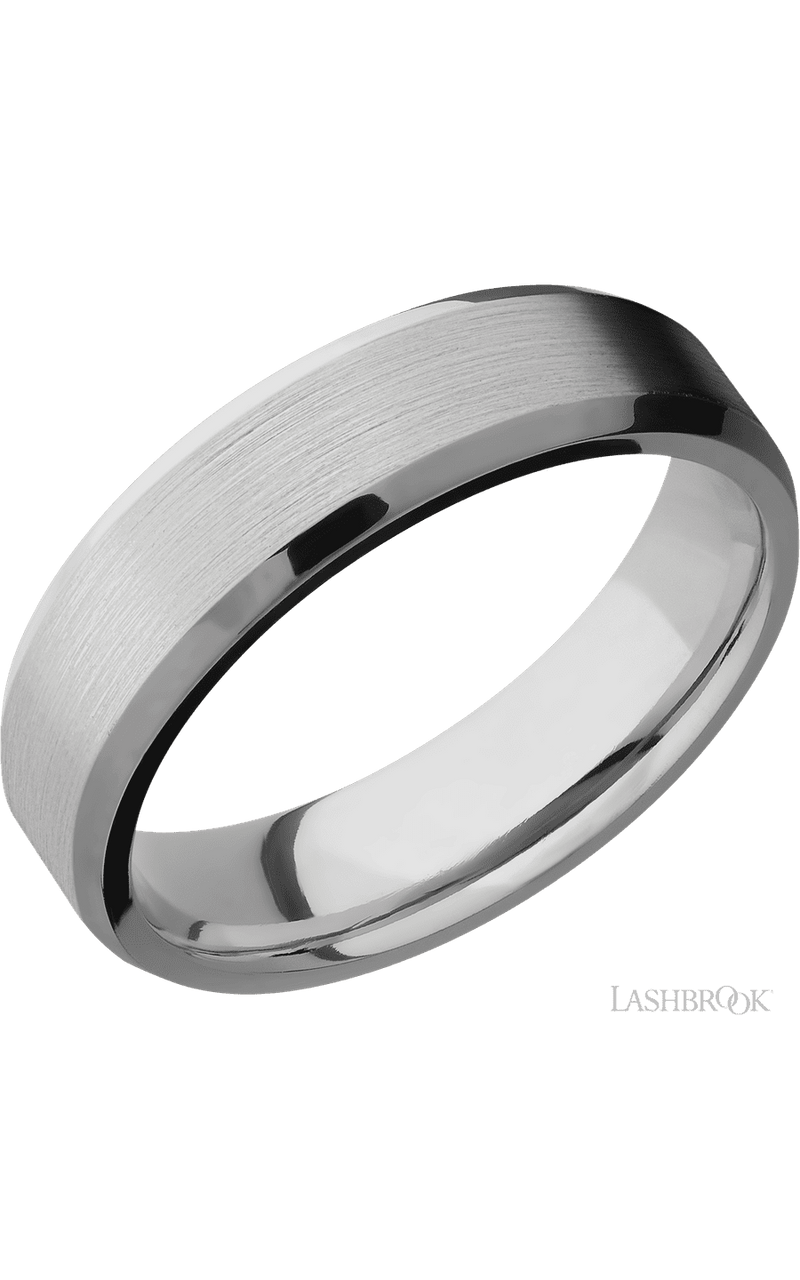 6 mm wide Beveled Titanium band. - NAGI