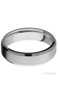 6 mm wide Beveled Titanium band. - NAGI
