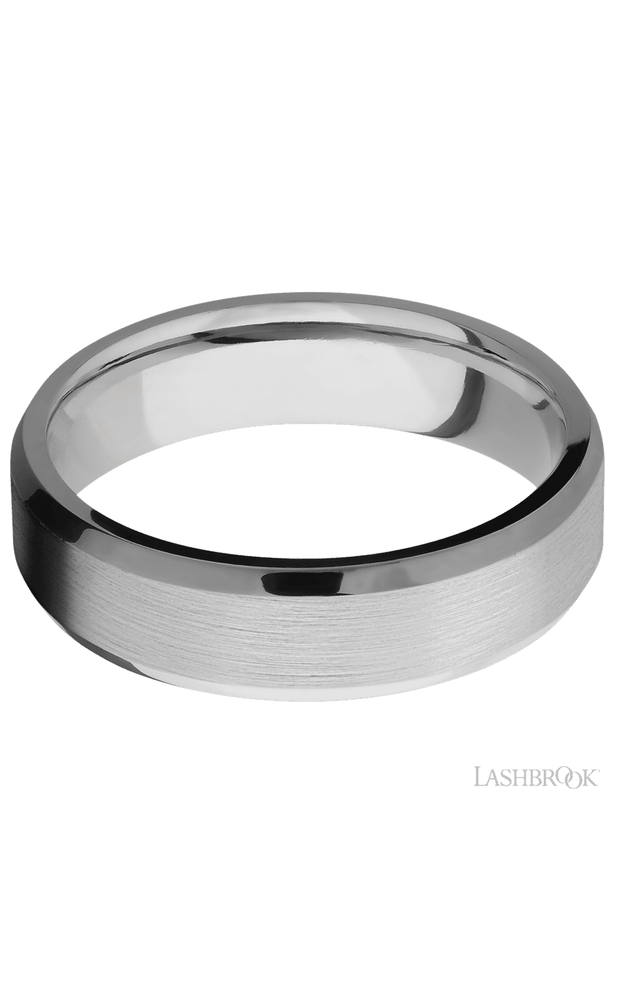 6 mm wide Beveled Titanium band. - NAGI