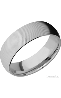 7 mm wide Domed Titanium band.