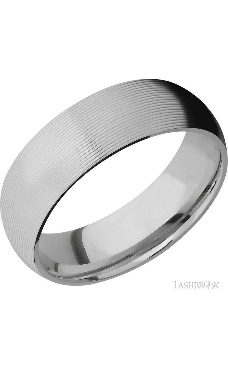 7 mm wide Domed Titanium band.