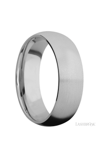 7 mm wide Domed Titanium band.