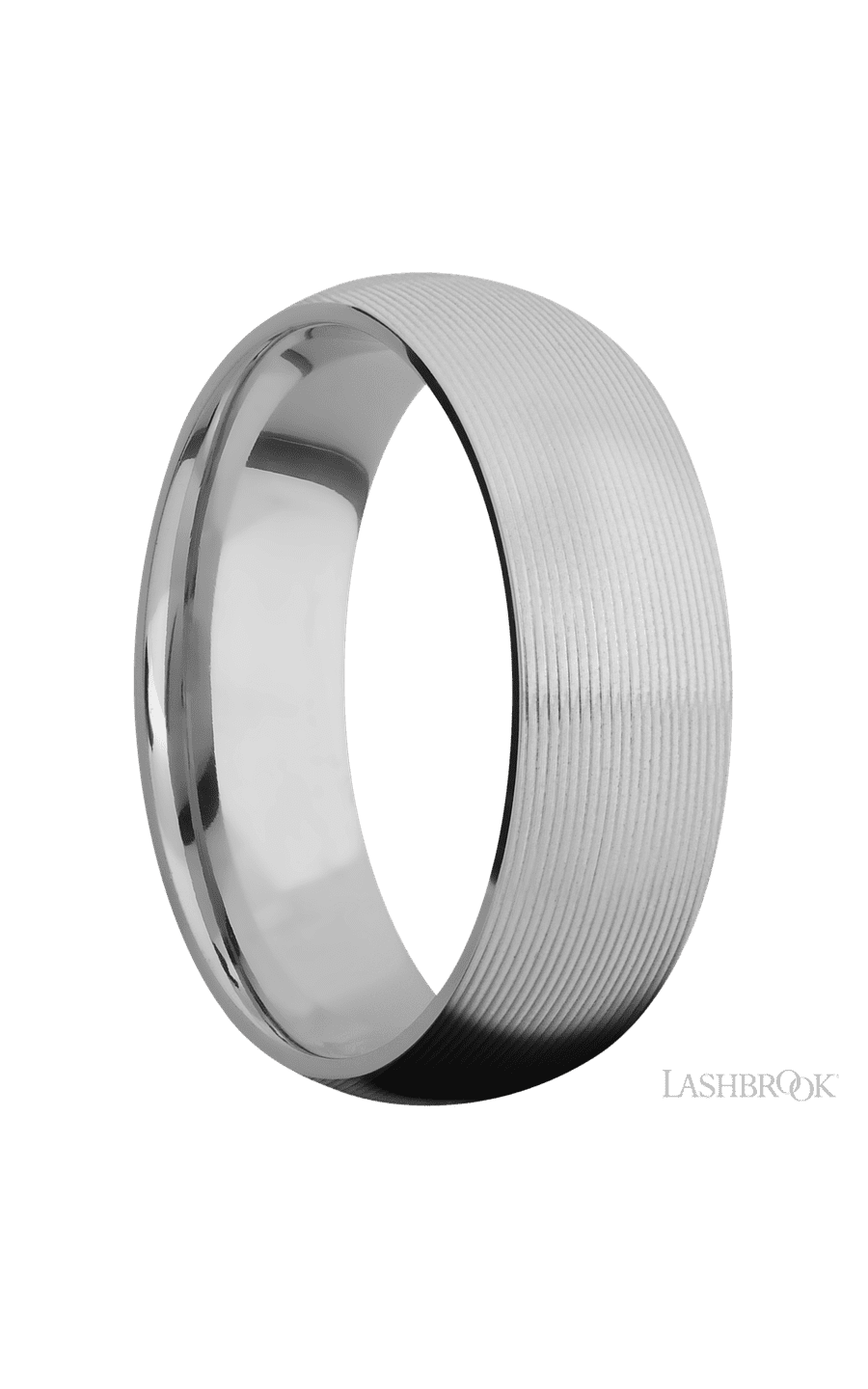 7 mm wide Domed Titanium band.