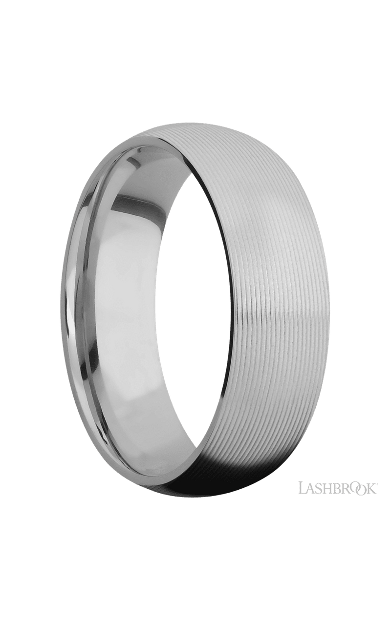 7 mm wide Domed Titanium band.
